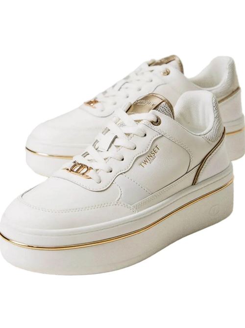 PLATEAU SNEAKERS TWIN SET | 251TCP01407049 BIC.OTTICO/ORO